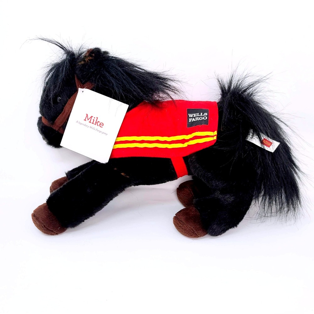 Wells Fargo MIKE Legendary Pony Horse Plush 14" w/ TAG Mascot Red Blanket